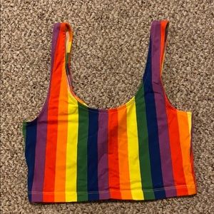H&M rainbow crop top